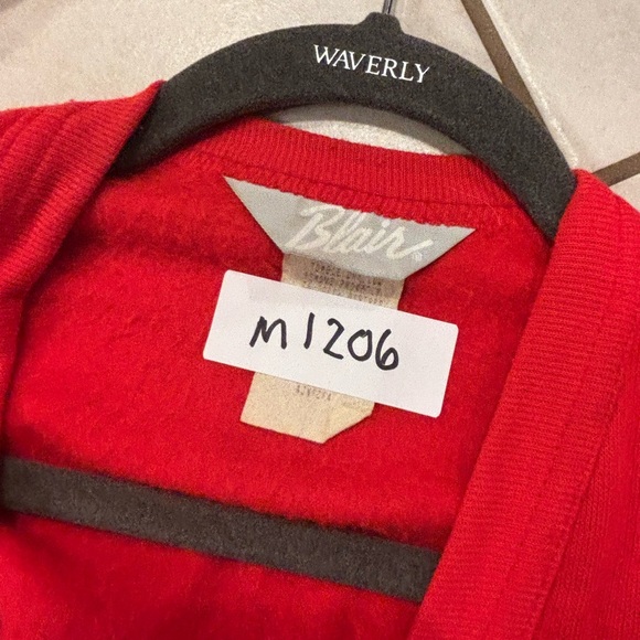 Blair Red Cardigan with Bowling Design - Picture 8 of 8